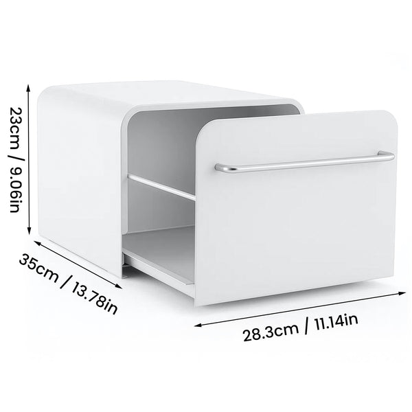 Coffee Machine Stand with Storage Drawer Metal Countertop Organiser Box for Cups and Coffee Accessories, Kitchen Worktop Space-Saving Rack