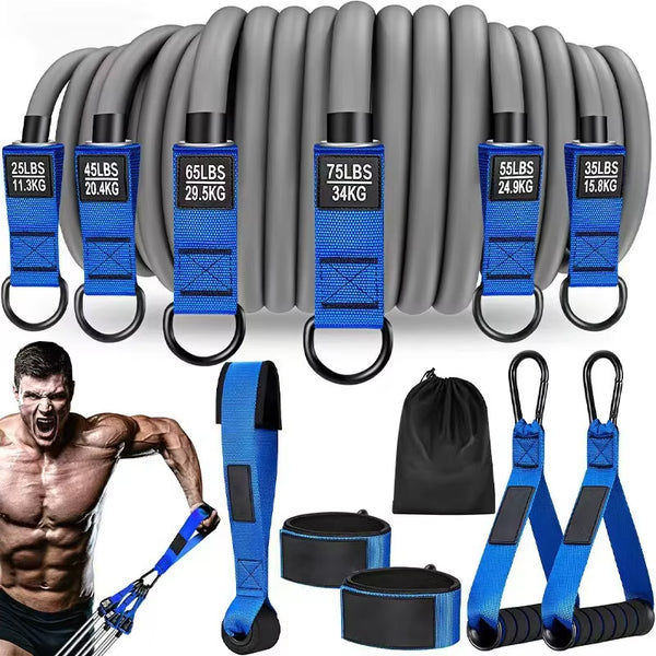 Resistance Strap with Handle: Used for Muscle Training, Strength Building Yoga Body Shaping Home Fitness Equipment - Natural