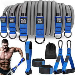 Resistance Strap with Handle: Used for Muscle Training, Strength Building Yoga Body Shaping Home Fitness Equipment - Natural