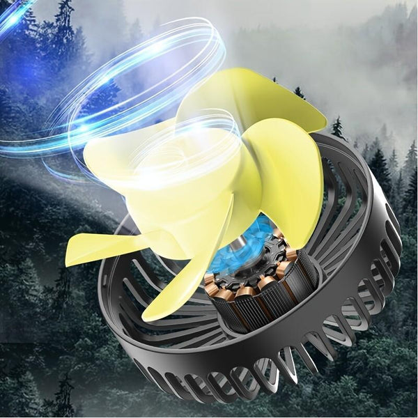 Double head USB car fan 360 degree rotation strong wind dual use for car home laptop and desktop cooling