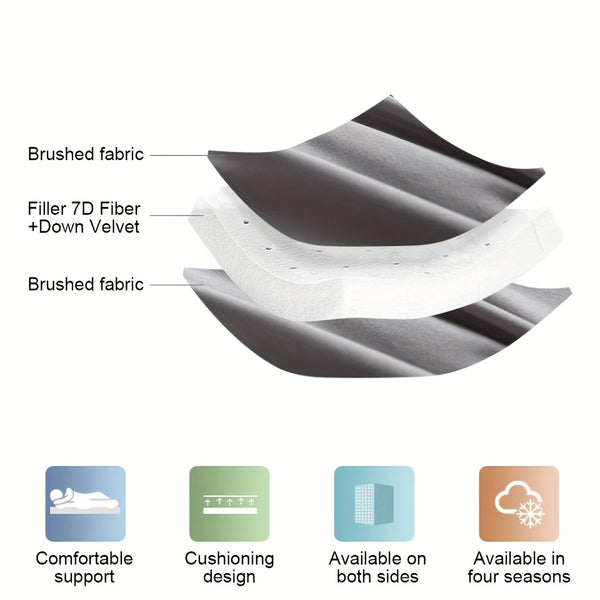 1pc Hotel Quality Mattress Topper 10cm Thick - Ultra-Soft Microfiber, Anti-Shift & Even Weight Distribution, UK Bed Sizes Single/Double/King/Super King, Grey