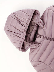 Women's Autumn/Winter Fashion Simple Versatile Lightweight Commuter Hooded Padded Coat with Pockets