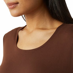 32 Degrees Heat Neo Plush Base Layer Top 2 Pack in Brown & Cream