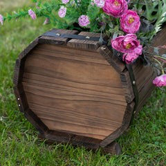 Outsunny 2Pcs Wooden Flower Plant Pot Outdoor Plant Box with Solid Wood