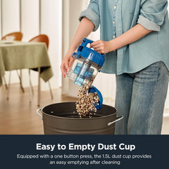 Midea EUREKA Whirlwind Cylinder Bagless Vacuum Cleaner - 700W Powerful Motor, 1.5L Dust Cup, 2-in-1 Dusting Brush, Automatic Cord Rewind, Compact & Lightweight, Perfect for Hardfloors, Carpets, Car, Under-Furniture Cleaning & Pet Hair Cleanup