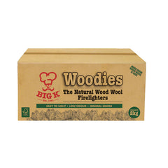 Big K Woodies Natural Wood Wool Firelighters, 2Kg
