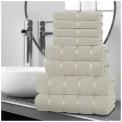 8pcs Egyptian Cotton Towel Set | Quick-Drying & Highly Absorbent | Includes 8 Towels | Sophisticated Design | 15 Elegant Colours | Machine Washable