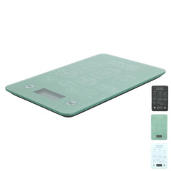 Envenzo Kitchen Scales With LCD Display Tempered Glass Battery Operated with Easy Measurements Conversion Scales for Cooking and Meal Prep, Electronic Digital Scales