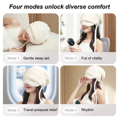 Portable Head & Eye Massage Device with Hot Compression, Decompression Design for Relaxation, Suitable for Daily Use & Rest, Scalp Massage Tool, Personal Relaxation Aid