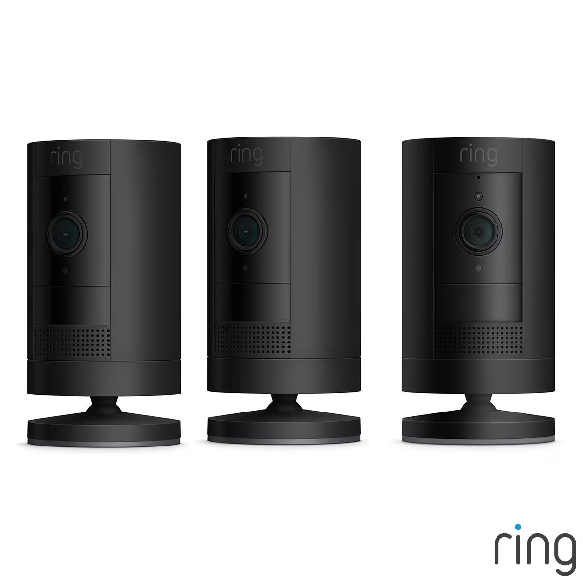 Ring Battery Stick up Cam 3 Pack in Black