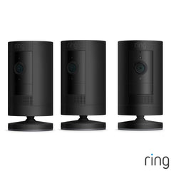 Ring Battery Stick up Cam 3 Pack in Black