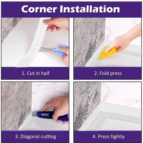 2 Rolls White Bath Sealant Strip Caulk Strip Sealant Tape Water Resistant, Bathroom, Bathtub, Toilet, Wall Floor & Sink.