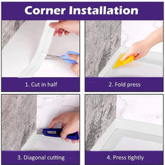 2 Rolls White Bath Sealant Strip Caulk Strip Sealant Tape Water Resistant, Bathroom, Bathtub, Toilet, Wall Floor & Sink.
