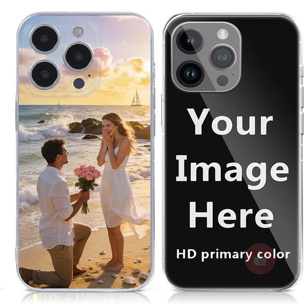 Phone Case: Custom Pictures Phone Cases for iPhone 17/16/15/14/13/12/11 Pro/Max/Plus, Personalized Phone Case, & Scratch-Resistant Thin, Light and Soft Material, Clear Case, Perfect as a Gift for Valentine's Day, Birthdays and Anniversaries.