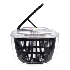 Large Manual Lettuce Spinner & Fruits Vegetable Washer Dryer with Rotary Handle, Salad Spinner, Tastier Salads, 24*17*24cm