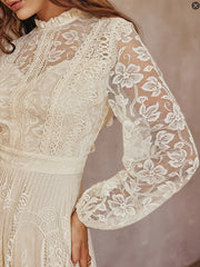 New Elegant Lace Flared Dress for Women