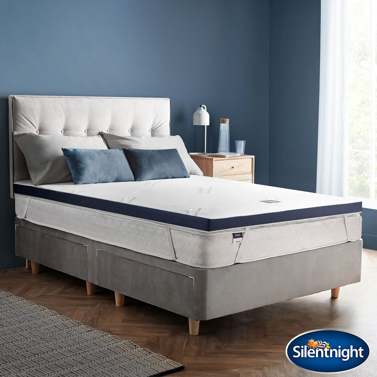 Silentnight Wellbeing Cool Touch Memory Foam Mattress Topper, Super King