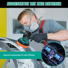 Cordless Car Buffer Polisher Machine Kit with 2X Rechargeable Batteries, 8 Variable Speed 2800-5500RPM, Portable Polishing Waxer for Detailing/Waxing Polishing Kit for Car Detailing Scratch Removing