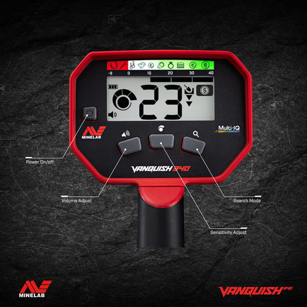 Minelab Vanquish 340 Metal Detector Bundle - Includes Pro-Find 35 Pinpointer