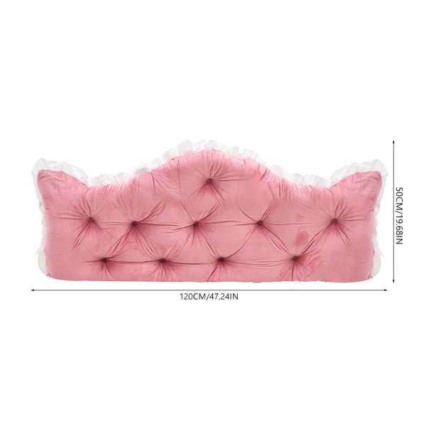 Large Ultra-Soft Comfortable Plush Backrest Pillow, Princess Style Reading Cushion, Neck and Back Support, Luxurious Fashionable Home Style Multifunctional Lace Ruffled Headboard Cushions, Suitable for Bedroom, Living Room, Dorm, Sofa Home Decor, Machine