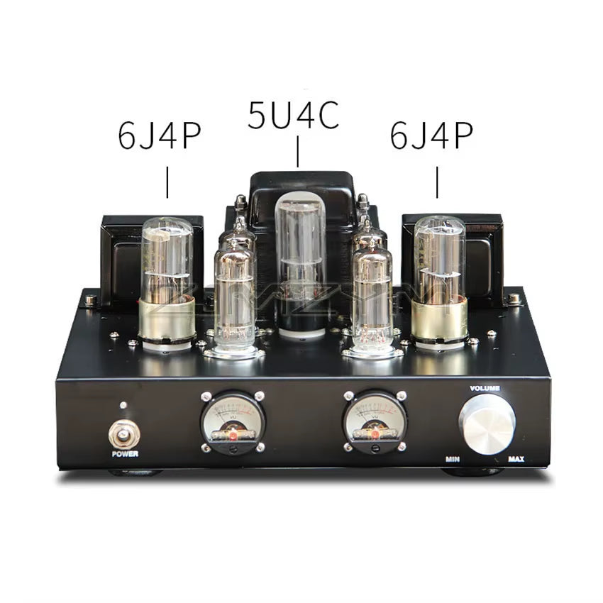 Audiophile 6P1 Tube Power Amplifier Class a Single-Ended Parallel High-Power HIFI Power Amplifier Retro Tube VU Meter Amplifier