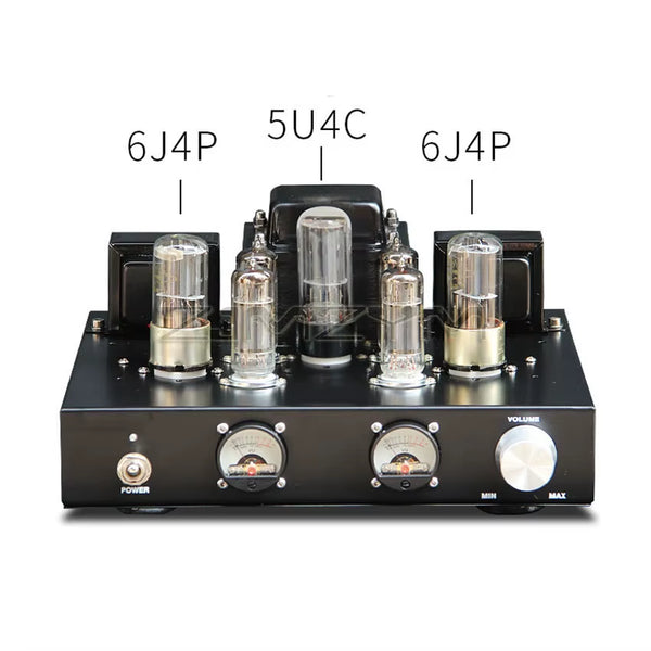 Audiophile 6P1 Tube Power Amplifier Class a Single-Ended Parallel High-Power HIFI Power Amplifier Retro Tube VU Meter Amplifier