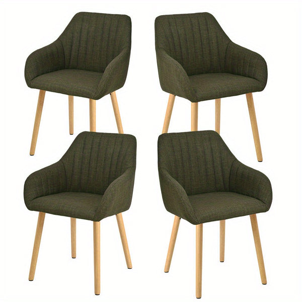 Modern Scandinavian Dining Chairs Suitable for - Ergonomic Armrests & Padded Seats with Cushioned Backrest, Soft /Upholstery & Sturdy Legs - - Modern Chairs, for, or for Company Events (Assembly Required)