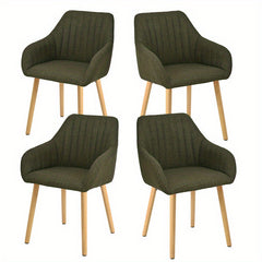Modern Scandinavian Dining Chairs Suitable for - Ergonomic Armrests & Padded Seats with Cushioned Backrest, Soft /Upholstery & Sturdy Legs - - Modern Chairs, for, or for Company Events (Assembly Required)