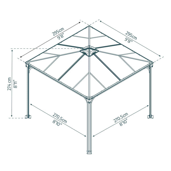 Palram Canopia Palermo 9Ft 8