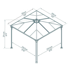 Palram Canopia Palermo 9Ft 8