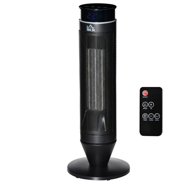 HOMCOM 1000W 3412 BTU Electric Tower Space Heater , Remote Included