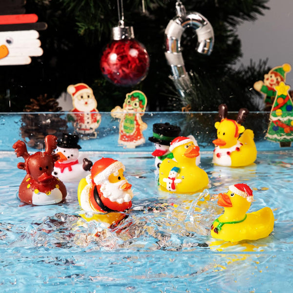 JOYIN 2025 Advent Calendar 24 Days Christmas Countdown with 24 Rubber Ducks for Boys, Girls, Kidss and Toddler, Christmas Party Favor Gifts
