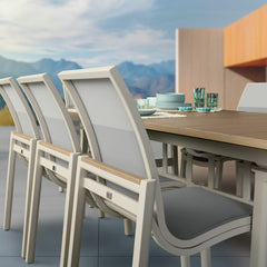 Agio Morien 9 Piece Extendable Dining Set + Cover