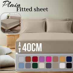 40cm Extra Deep Fitted Sheet, All seasons Bedding Ultra Soft Breathable Microfiber Bedding, Wrinkle-Free, Machine Washable, Hotel Quality All Sizes Available