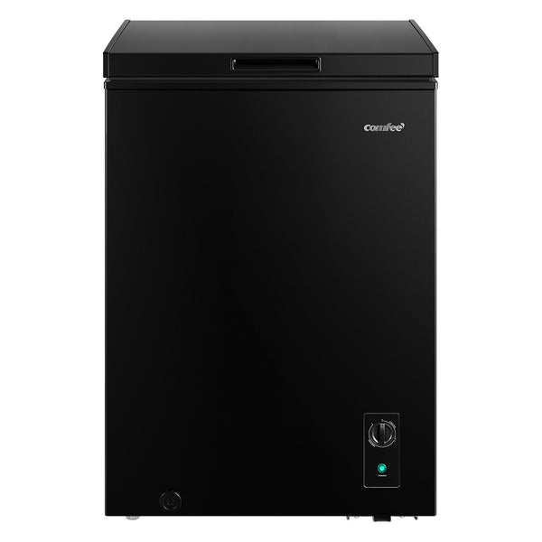 Midea Comfee 99L Multi-Functional Freestanding Chest Freezer: Perfect for Daily Use, with Freezer/Refrigeration Switch, 38dB Quiet Inverter Compressor, 4 Star Freezer Rating, Ideal for Homes & Outbuildings – Black [Energy Class E]