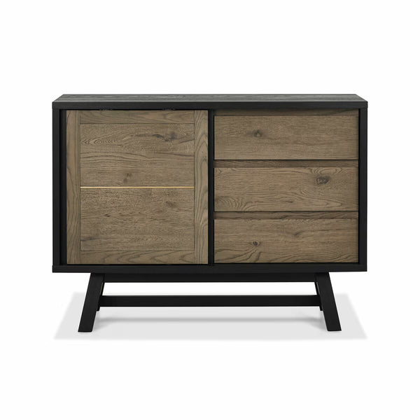 Bentley Designs Camden Weathered Oak & Peppercorn Narrow Sideboard