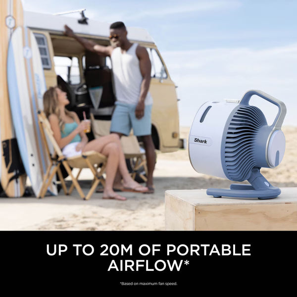 Shark Flexbreeze Hydrogo Misting Fan in Glacier Blue, FA050UKBL