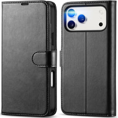 Leather Wallet Flip Cover with Card Holder, Stand Feature, Magnetic Closure, Compatible with iPhone 17 Pro Max 16 15 14 Pro Max 13 12 11 XR 8 7 SE 2022