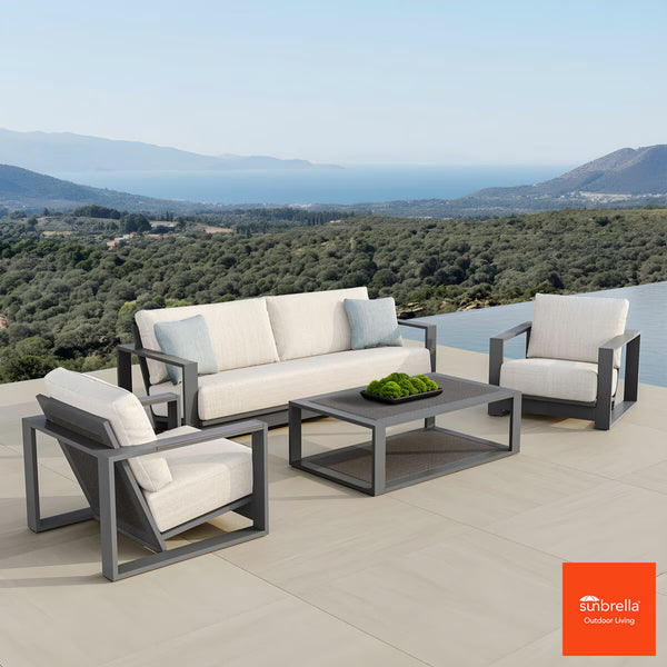 Foremost Milan 4 Piece Deep Seating Patio Set + Cover