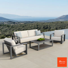 Foremost Milan 4 Piece Deep Seating Patio Set + Cover