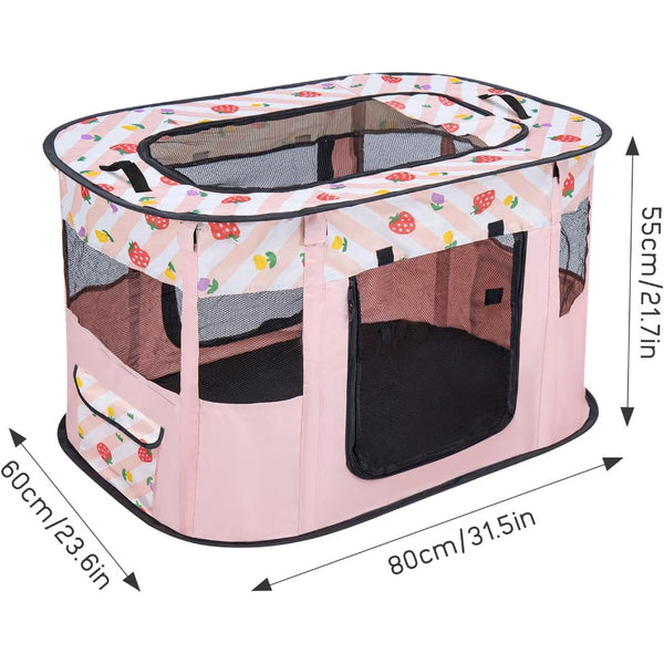 Foldable Pet Playpen, Portable Dog Cat Playpen, Soft Portable Dog Crate, Outdoor/Indoor Exercise Kennel, Dog Cage for Pets