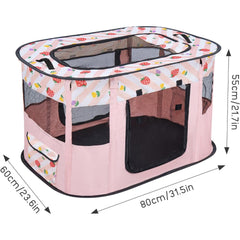 Foldable Pet Playpen, Portable Dog Cat Playpen, Soft Portable Dog Crate, Outdoor/Indoor Exercise Kennel, Dog Cage for Pets