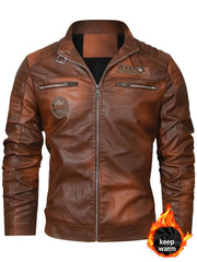 Autumn And Winter Small Collar Jacket Male Korean Version Slim Jacket New Trend Motorcycle Jacket Male Bomber Jacket Jacket for Men