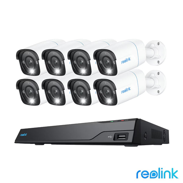 Reolink 8MP (4K) UHD NVR Poe AI 16 X Channel / 8 X Bullet Camera Kit with 4TB HDD