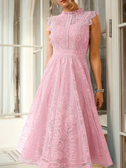 New Elegant Lace Flared Dress for Women