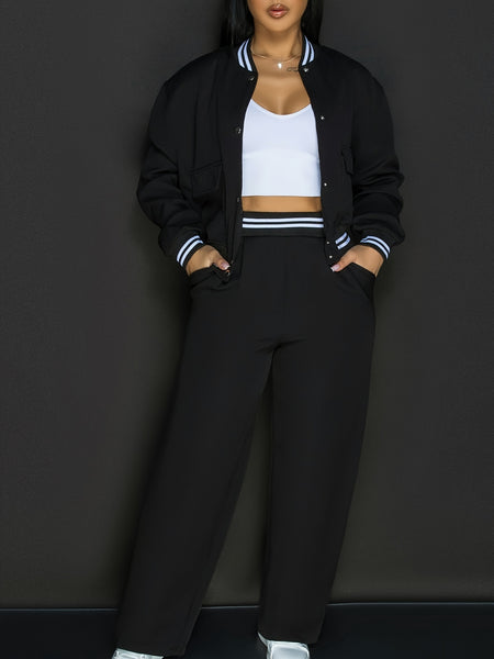 5332 Vacation European And American Outing Party Leisure Holiday Style Pocket Women'S Outfit Women'S Pants Set