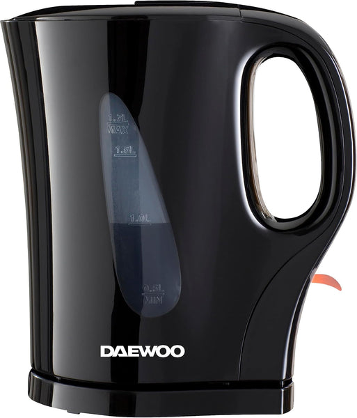 Daewoo Essentials 1.7L Fast Boil Electric Kettle – White Plastic Cordless Jug with Auto Shut-Off & Boil-Dry Protection, Compact, Easy to Use & Clean