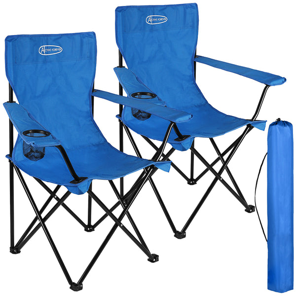 Set of 2 Camping Chairs Portable Folding Lightweight Outdoor Garden Beach Picnic Chair