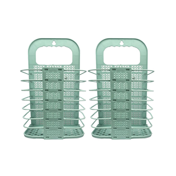 Lizzy 2pcs Laundry Hamper Foldable | Family Slim Reusable Plastic Laundry Clothes Washing Hamper Bin Collapsible Waterproof Clothes Storage Basket