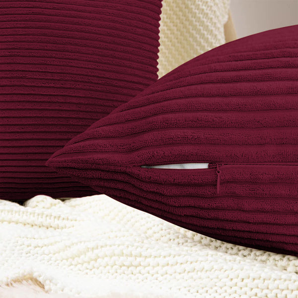 1pc Stripe Velvet Cushion Cover – Soft Luxury Cushion Case, Modern Textured Design, Machine Washable for Sofa & Bedroom Decor, Ideal Gift